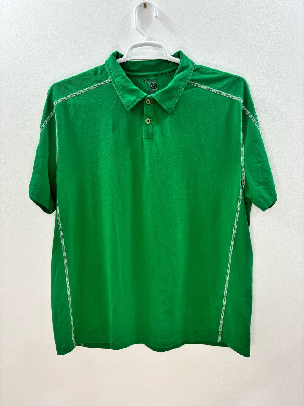 Ruff Hewn Performance Men’s Green Short Sleeve Polo Shirt XL
